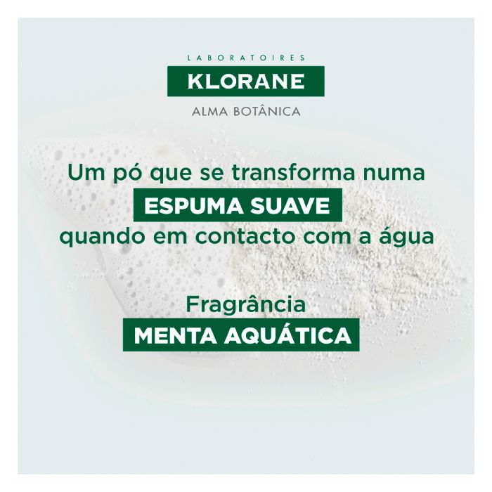 Klorane Menta Aquática Pó Limpeza Purificante 50g - Farmácia Garcia