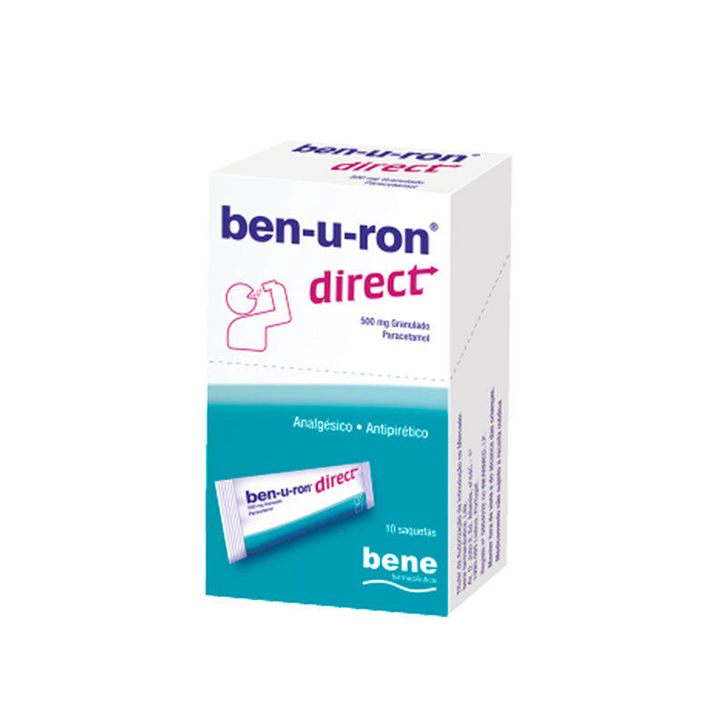 Ben-u-ron direct, 500 mg x 10 gran - Farmácia Garcia