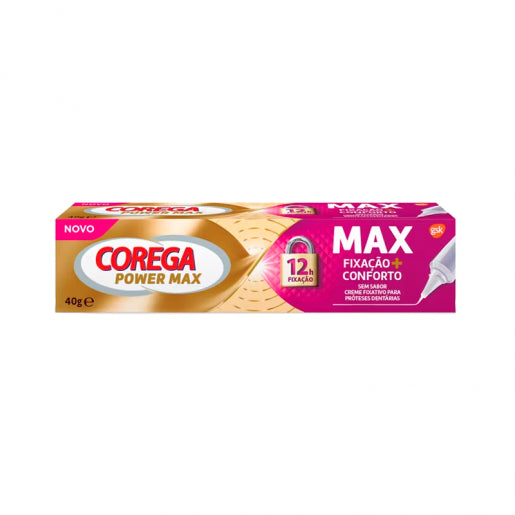 Corega Power Max Creme de Fixação e Conforto 40g - Farmácia Garcia