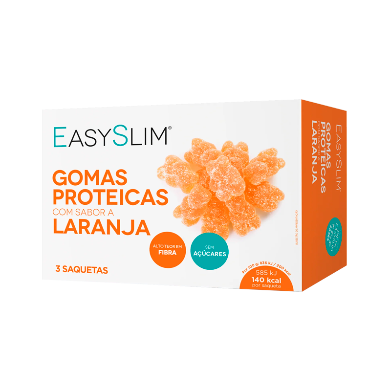 Easyslim Gomas de Proteína Laranja 3x70g - Farmácia Garcia