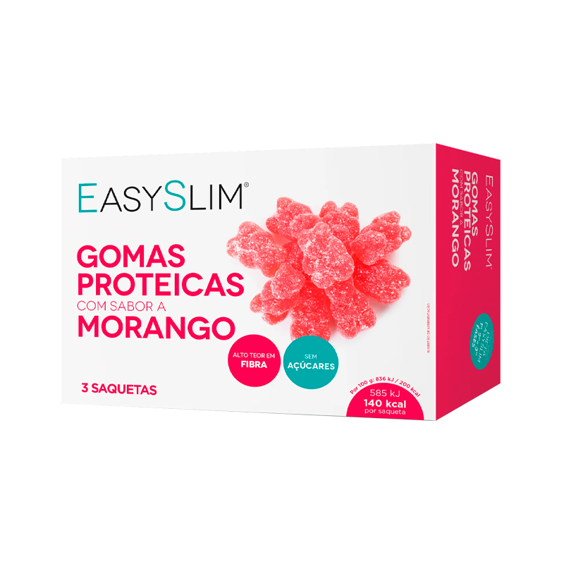Easyslim Gomas de Proteína Morango 3x70g - Farmácia Garcia