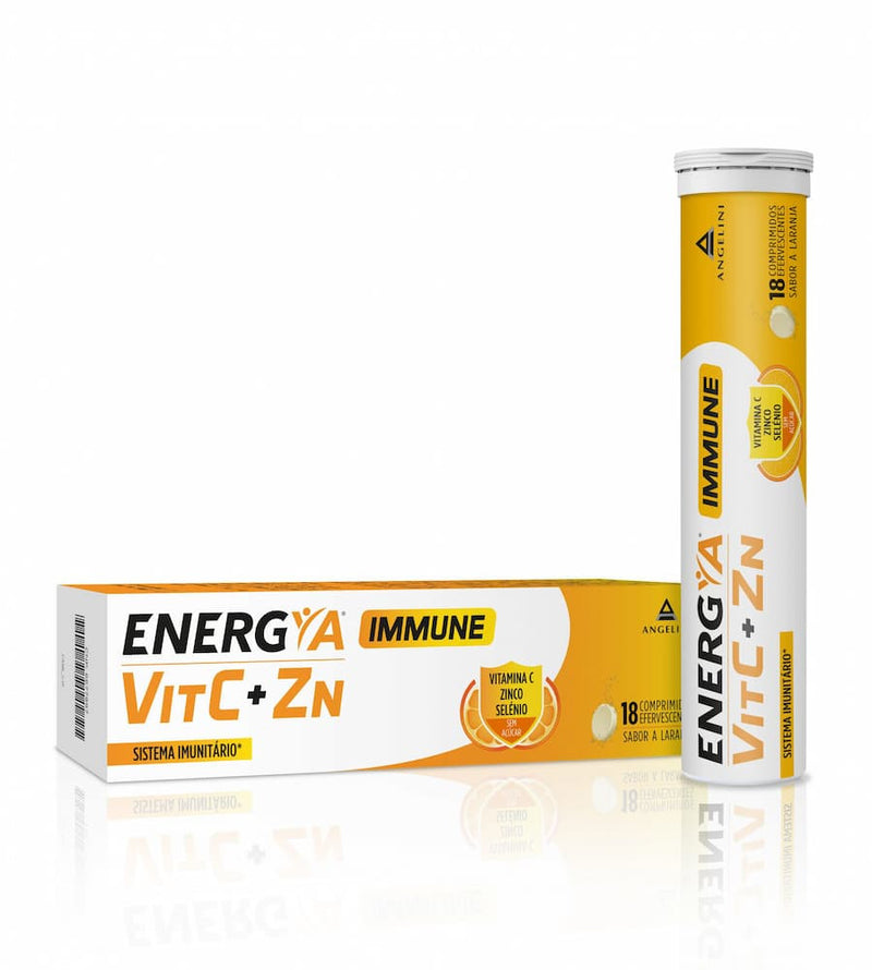 Energya Vitamina C + Zinco Immune 18 Comprimidos Efervescentes - Farmácia Garcia
