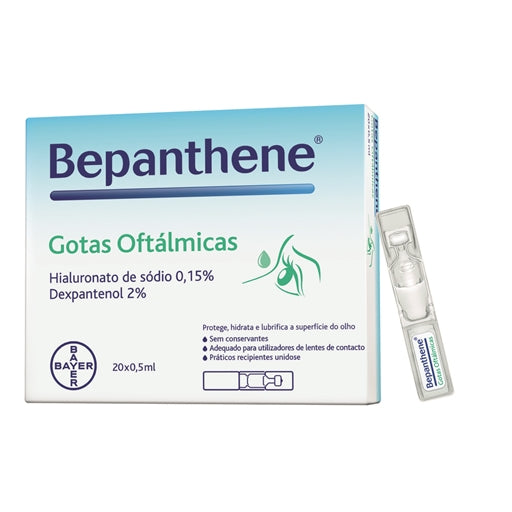 Bepanthene Gotas Oft 0,5ml X 20 - Farmácia Garcia