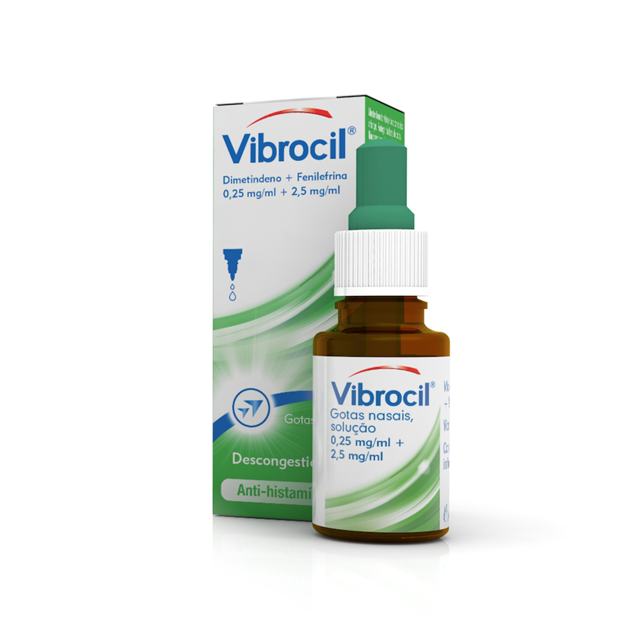 Vibrocil 15 ml 0,25 mg/ml + 2,5 mg/ml x 1 sol nasal conta-gotas - Farmácia Garcia