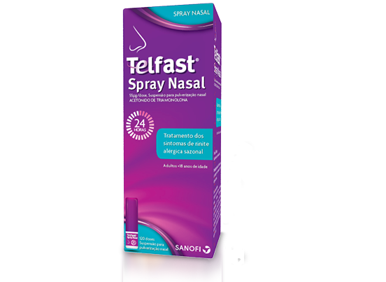 Telfast Spray Nasal (120 doses), 55 mcg/dose x 1 susp pulv nasal - Farmácia Garcia