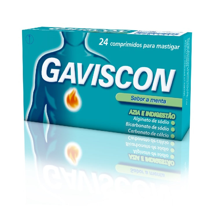 Gaviscon 250/133,5/80 mg x 24 comp mast - Farmácia Garcia