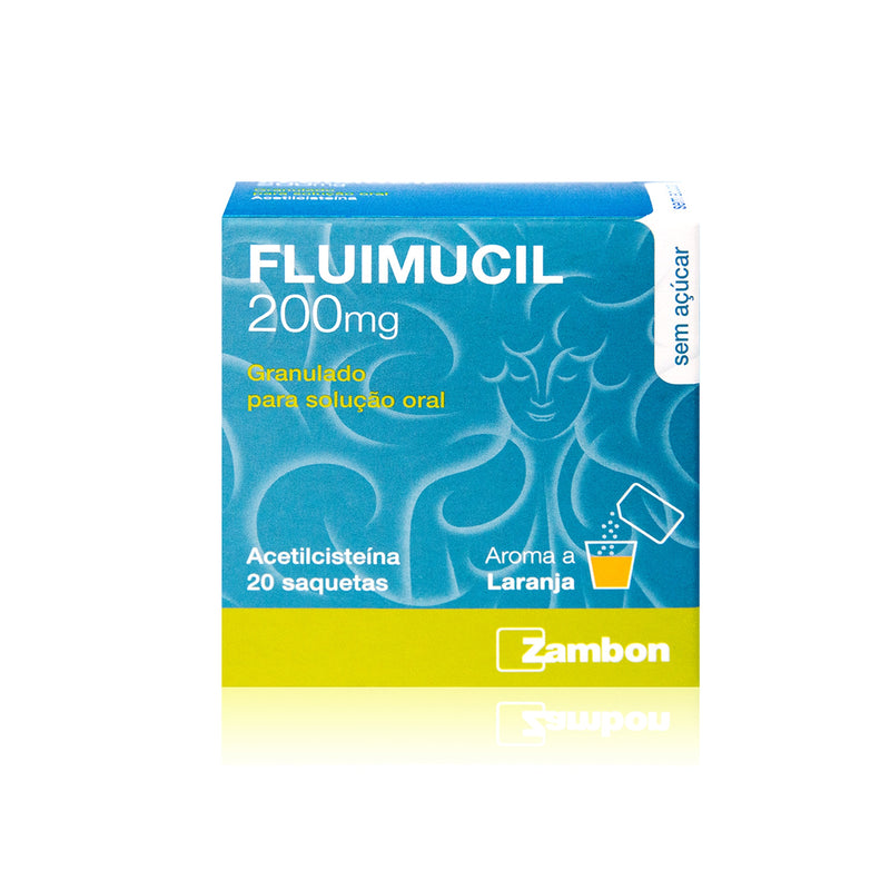 Fluimucil, 200 mg x 20 gran sol oral saq - Farmácia Garcia