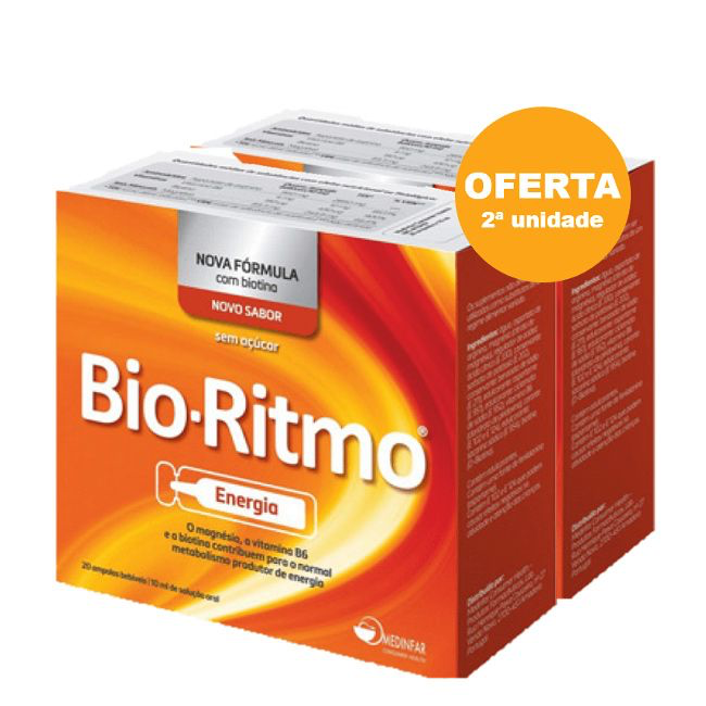 Bio-Ritmo@ Energia Duo Ampolas 10ml x20 com Oferta de 2ª Embalagem - Farmácia Garcia