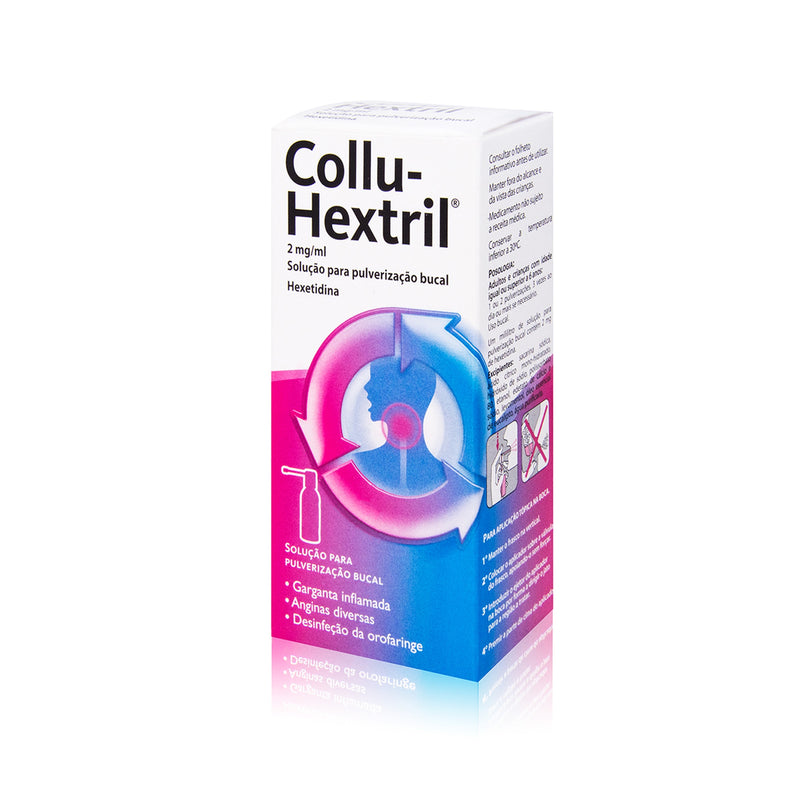 Collu-Hextril, 2 mg/mL-40 mL x 1 sol pulv bucal - Farmácia Garcia
