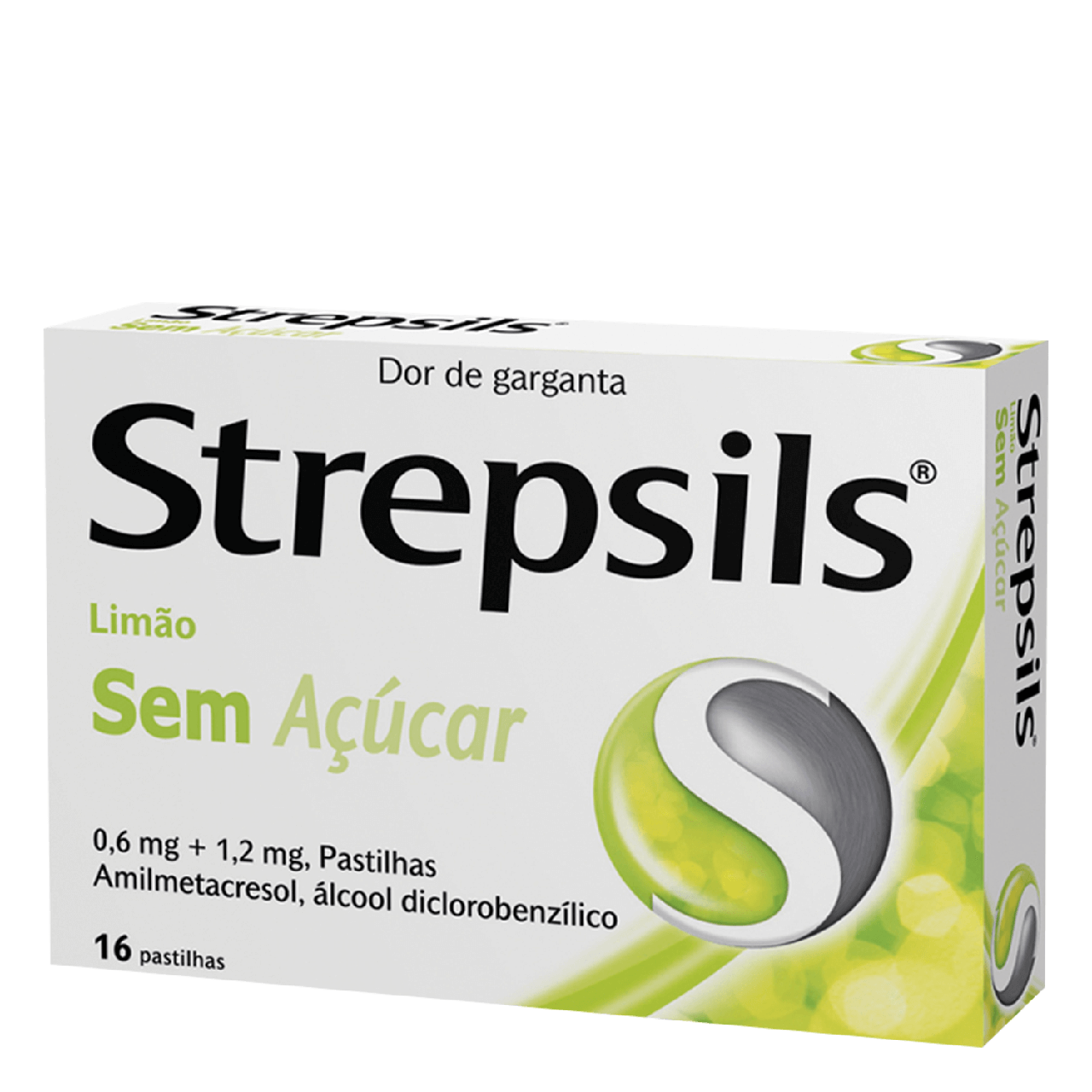 Strepsils Limão sem açúcar, 1,2/0,6 mg x 16 pst - Farmácia Garcia