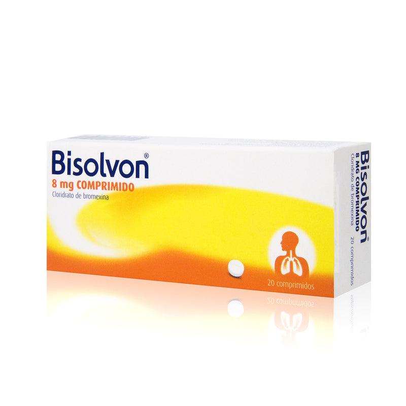 Bisolvon, 8 mg x 20 comprimidos - Farmácia Garcia