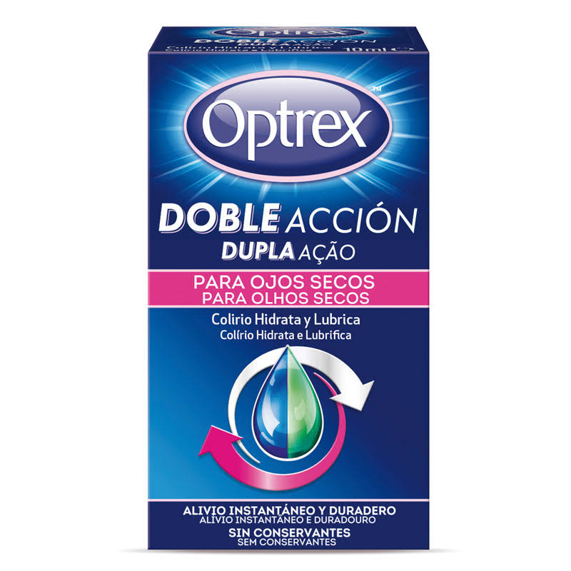 Optrex Colirio Dupla Ação Olhos Secos 10ml - Farmácia Garcia