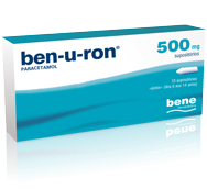 Ben-U-Ron, 500 mg x 10 Supositórios - Farmácia Garcia