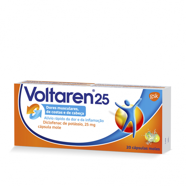 Voltaren 25, 25 mg x 20 cáps mole - Farmácia Garcia