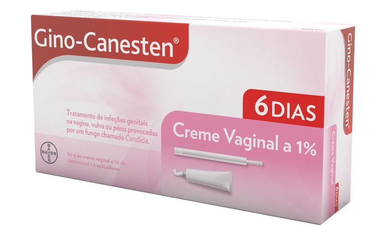 Gino-Canesten, 10 mg/g-50 g x 1 creme vag bisnaga - Farmácia Garcia