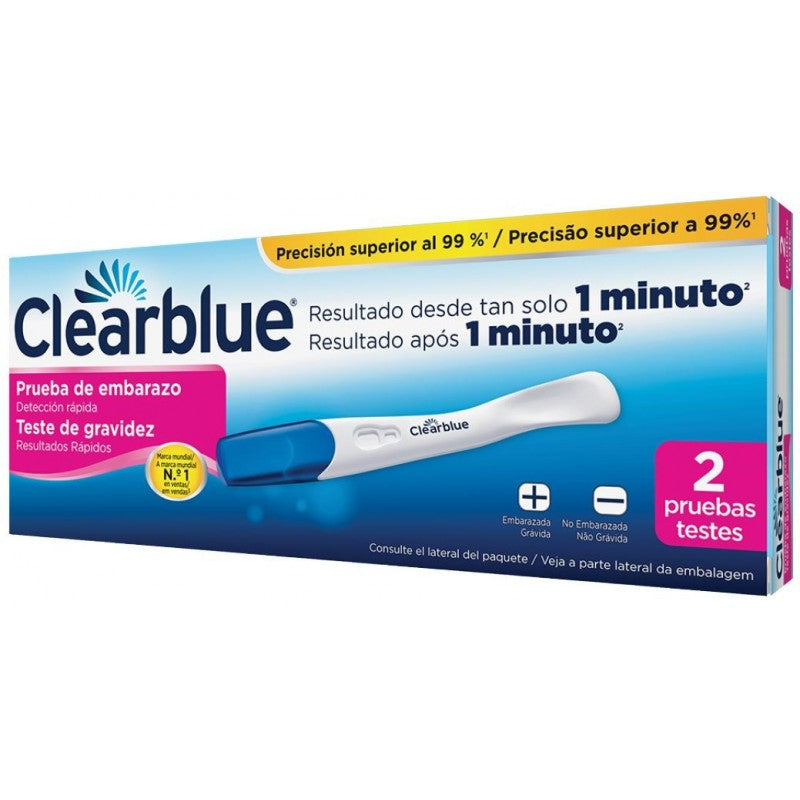 Clearblue Teste Gravidez 1 minuto X2 unidades - Farmácia Garcia
