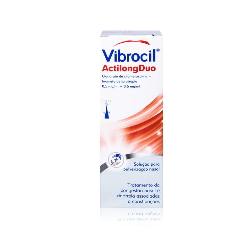 Vibrocil ActilongDuo (10mL), 0,5/0,6 mg/mL x 1 sol pulv nasal - Farmácia Garcia