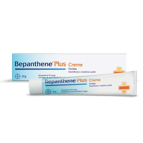 Bepanthene Plus, 5/50 mg/g-30 g x 1 creme bisnaga - Farmácia Garcia