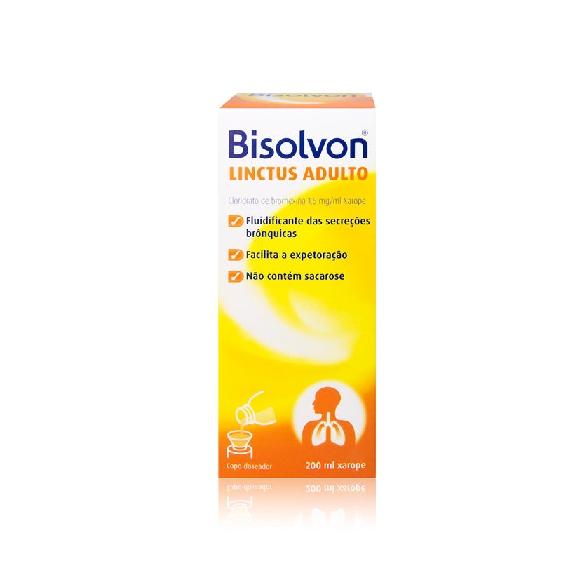 Bisolvon Linctus Adulto, 1,6 mg/mL-200mL x 1 xarope mL - Farmácia Garcia