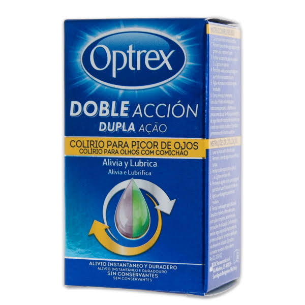 Optrex Colirio Dupla Acao Olhos Comichão 10ml - Farmácia Garcia