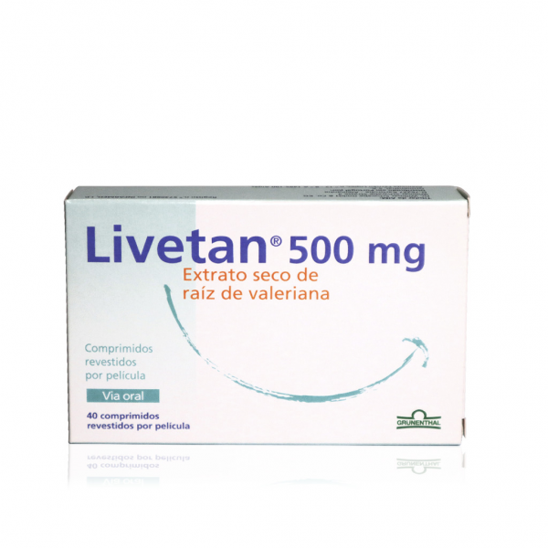 Livetan 500mg x 40 comp rev - Farmácia Garcia