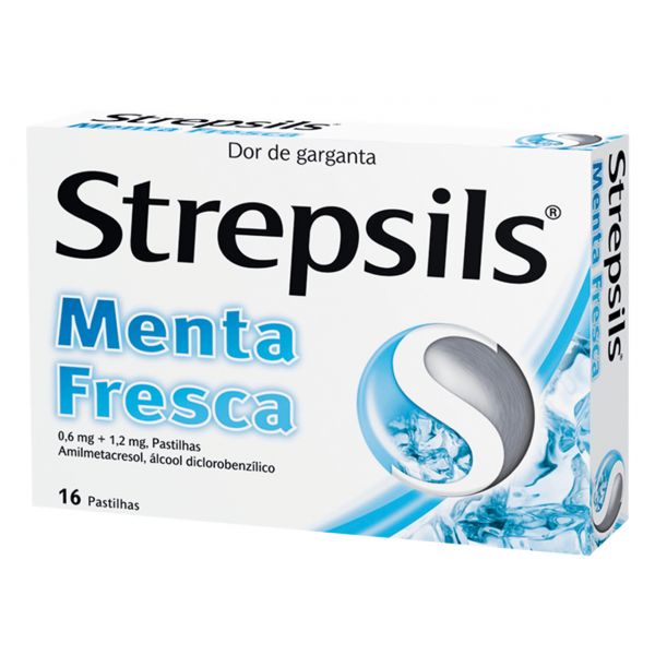Strepsils Menta Fresca, 1,2/0,6 mg x 16 pst - Farmácia Garcia