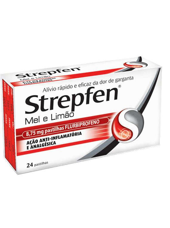 Strepfen Mel e limão, 8,75 mg x 24 pst - Farmácia Garcia