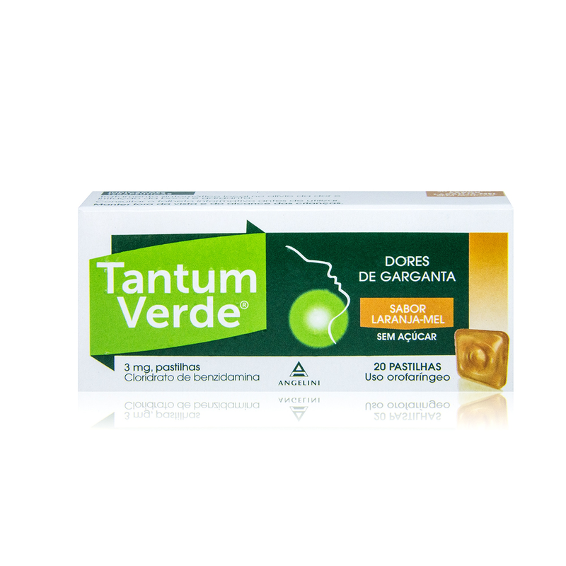 Tantum Verde Laranja-Mel Sem Açucar, 3 mg x 20 pst - Farmácia Garcia