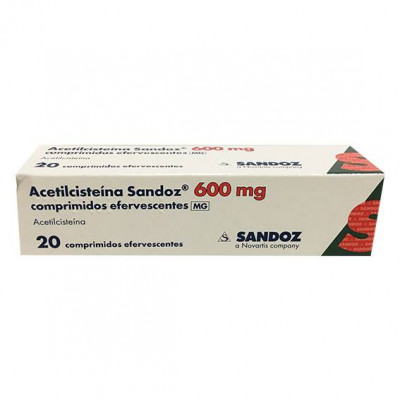 Acetilcisteína Sandoz MG, 600 mg x 20 comp eferv - Farmácia Garcia