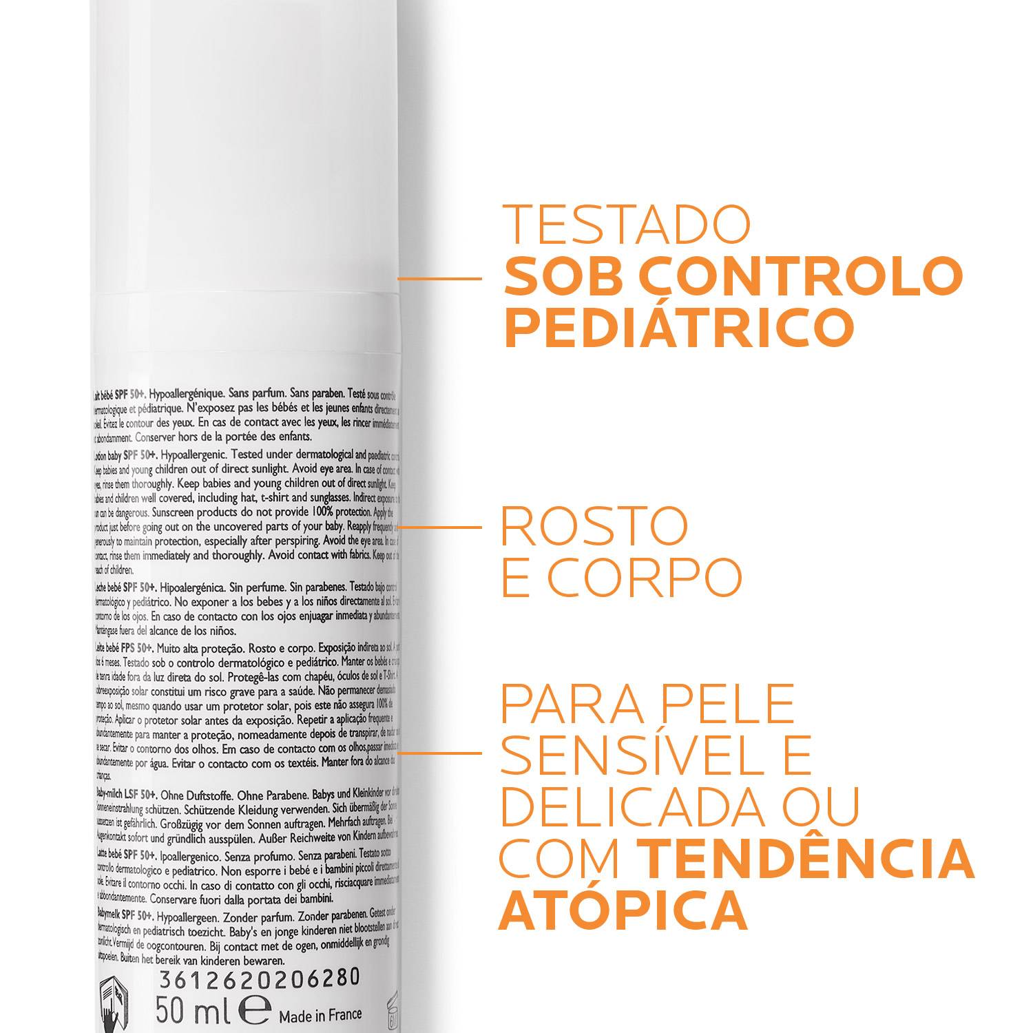 Anthelios Leite Bebé Spf50+ Sem Perfume 50ml - Farmácia Garcia