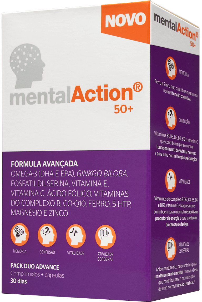MentalAction 50+ 30 Comprimidos + 30 Cápsulas - Farmácia Garcia