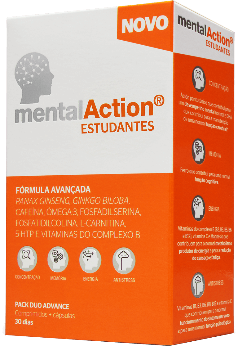 MentalAction Estudante 30 Comprimidos + 30 Cápsulas - Farmácia Garcia