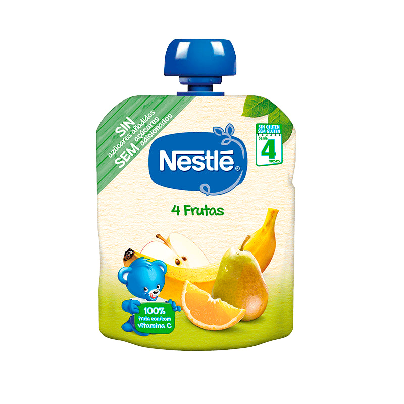Nestle Naturnes Pacotinho 4Frutas 90g 4M+ - Farmácia Garcia