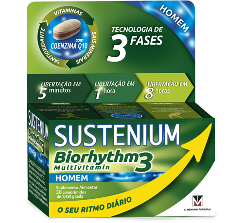Sustenium Biorhythm 3 Multivitamin Homem 30 Comprimidos - Farmácia Garcia