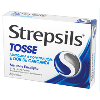 Strepsils Tosse, 1,2/0,6 mg x 36 pst - Farmácia Garcia