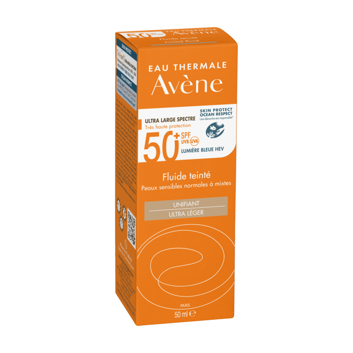 Avene Solar Fluído Spf50+ com Cor Pele Normal a Mista 50ml - Farmácia Garcia