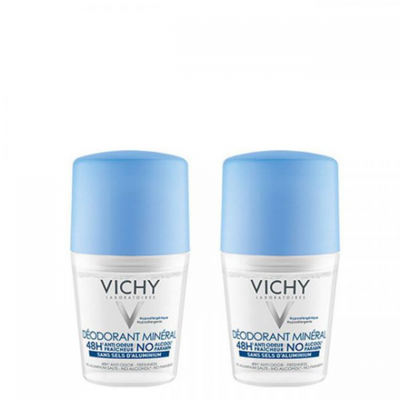 Vichy Duo Desodorizante Mineral Tolerância Ótima 50ml 48H - Farmácia Garcia