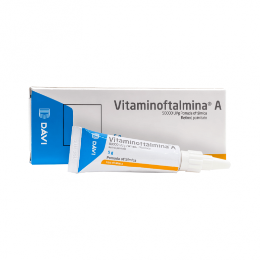 Vitaminoftalmina A 50000U.I./g Pomada Oftálmica 5g - Farmácia Garcia